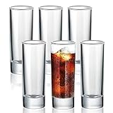 6 Schnapsgläser Shotgläser Set, 6cl Schnapsglas und Likörgläser aus Hochwertiges Glas, Shot Gläser Set für Whisky Tequila Wodka