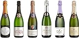 Sekt Probierpaket Crémant Brut - 6 Sekt Flasche aus Frankreich : Alsace, Bordeaux, Bourgogne, Loire, Jura, Limoux (6 x 0.75 l)