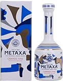 Metaxa GRANDE FINE Collector's Edition Keramikflasche 40% Vol. 0,7l in Geschenkbox