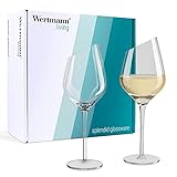 Wertmann-living 2er Set Gläser Weißwein - besondere Form mit schrägem Rand
