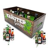 Männer-Kräutergarten | witziges Geschenk mit Alkohol | 8x Kräuter-Likör für Männer und Frauen | Jägermeister, Kümmerling u.v.m.