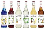 Monin Cocktail Set (6 x 0.7l Flaschen: Curacao Blue, Curacao Triple Sec, Grenadine, Mojito Mint, Pina Colada, Rum 'Caribbean')